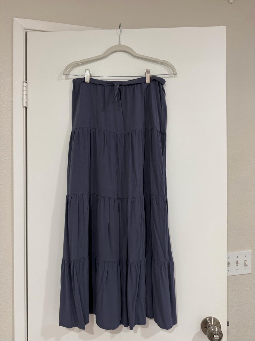 Brandy Melville Izzy Navy Tiered Maxi Skirt